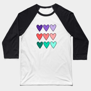 Vsco pastel ombre hearts Baseball T-Shirt